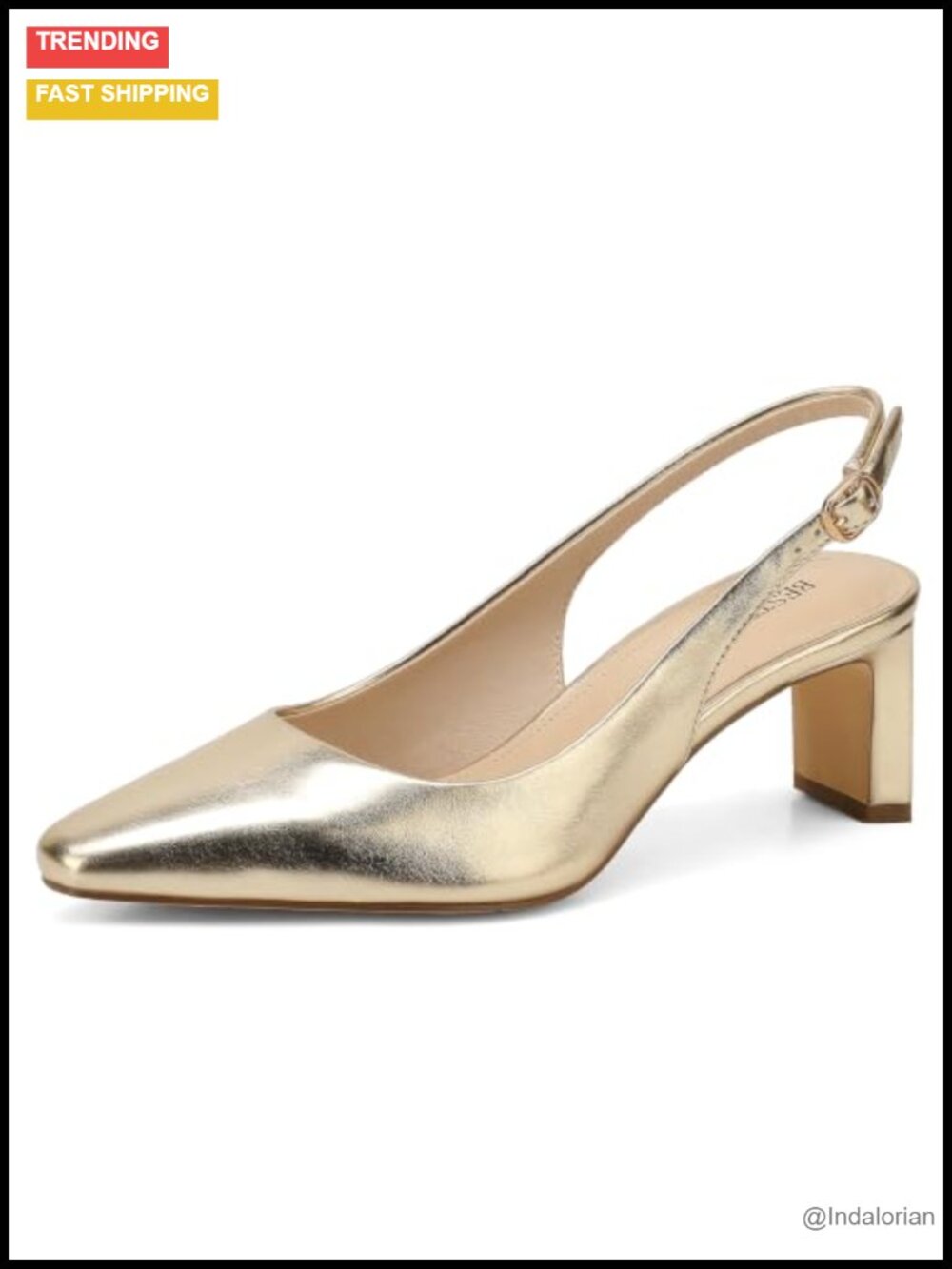 Women's Slingback Heels Closed Toe 2.2 Inch Block Heel Pumps